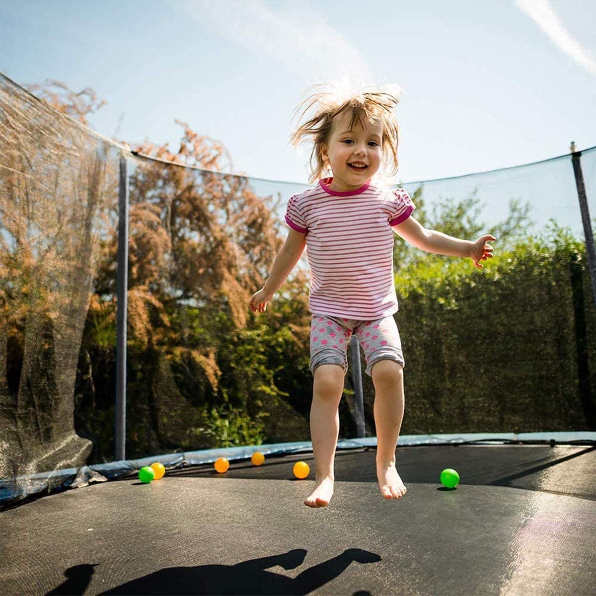 YAKEY 15FT Trampoline with Safety Enclosure Net