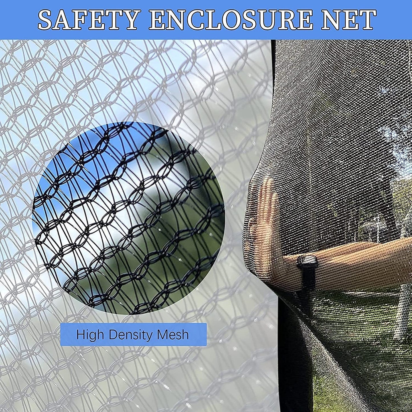 YAKEY 12FT Trampoline with Safety Enclosure Net